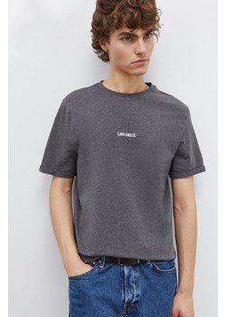 Les Deux t-shirt bawełniany męski kolor szary z nadrukiem ze sklepu ANSWEAR.com w kategorii T-shirty męskie - zdjęcie 165580793