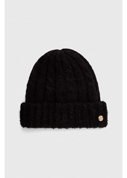 Granadilla czapka wełniana kolor czarny z grubej dzianiny wełniana ze sklepu ANSWEAR.com w kategorii Czapki zimowe męskie - zdjęcie 165584813