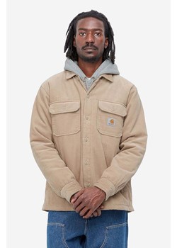 Carhartt WIP kurtka Whitsome Shirt Jac męska kolor beżowy przejściowa I028827-WALL ze sklepu PRM w kategorii Kurtki męskie - zdjęcie 165585241