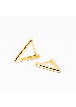 kolczyki trójkąty srebrne pozłacane ze sklepu ANIA KRUK w kategorii Kolczyki - zdjęcie 165591863