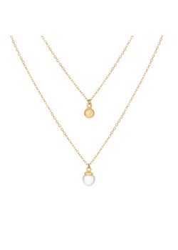 naszyjnik podwójny złoty z perłą i kulką ze sklepu ANIA KRUK w kategorii Naszyjniki - zdjęcie 165592313