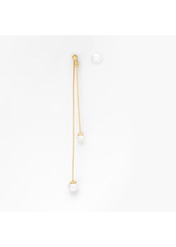 kolczyki asymetryczne z perłami, srebrne pozłacane ze sklepu ANIA KRUK w kategorii Kolczyki - zdjęcie 165592512