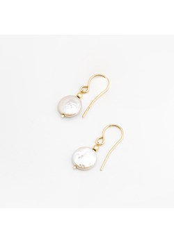 kolczyki wiszące z perłami srebrne pozłacane ze sklepu ANIA KRUK w kategorii Kolczyki - zdjęcie 165592514