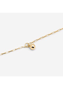 bransoletka łańcuch z kulką, srebrna pozłacana ze sklepu ANIA KRUK w kategorii Bransoletki - zdjęcie 165592582