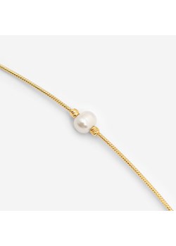 bransoletka z perłą i kuleczkami, srebrna pozłacana ze sklepu ANIA KRUK w kategorii Bransoletki - zdjęcie 165592583