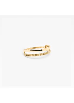 pierścionek podwójny z kuleczkami, złoty ze sklepu ANIA KRUK w kategorii Pierścionki - zdjęcie 165592603