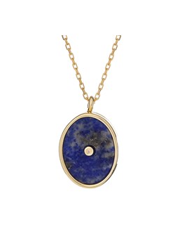 naszyjnik puzderko z lapis lazuli, srebrny pozłacany ze sklepu ANIA KRUK w kategorii Naszyjniki - zdjęcie 165592680