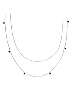 naszyjnik podwójny  srebrny z onyksem ze sklepu ANIA KRUK w kategorii Naszyjniki - zdjęcie 165592702