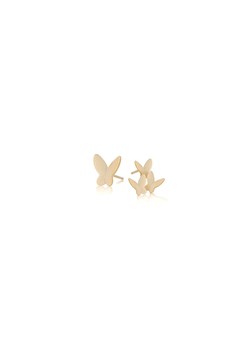 kolczyki motyle srebrne pozłacane ze sklepu ANIA KRUK w kategorii Kolczyki - zdjęcie 165592773