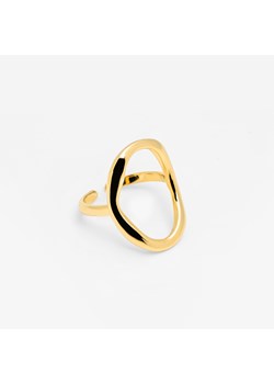 pierścionek elipsa pozłacany, nieregularny ze sklepu ANIA KRUK w kategorii Pierścionki - zdjęcie 165592931