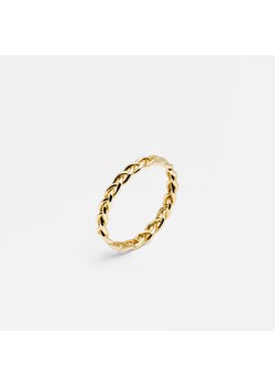 pierścionek warkocz złoty ze sklepu ANIA KRUK w kategorii Pierścionki - zdjęcie 165592940
