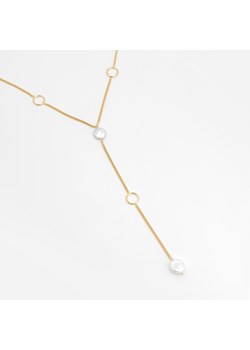naszyjnik z perłami i kółkami, srebrny pozłacany ze sklepu ANIA KRUK w kategorii Naszyjniki - zdjęcie 165593023