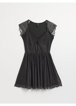 Czarna sukienka mini w kratę ze sklepu House w kategorii Sukienki - zdjęcie 165593641
