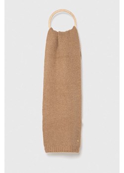 Granadilla szalik z domieszką wełny kolor beżowy gładki ze sklepu ANSWEAR.com w kategorii Szaliki i chusty damskie - zdjęcie 165598764