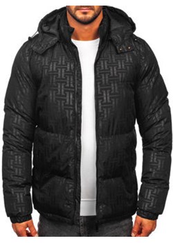 Czarna pikowana kurtka męska zimowa Denley 3B112 ze sklepu Denley w kategorii Kurtki męskie - zdjęcie 165601700