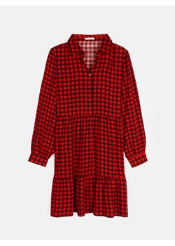 GATE Damska sukienka koszulowa w wiskozową kratę 34 ze sklepu gateshop w kategorii Sukienki - zdjęcie 165605761