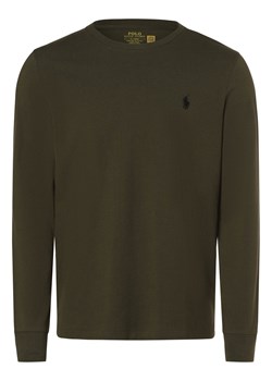 Polo Ralph Lauren Męska koszulka z długim rękawem Mężczyźni Bawełna khaki jednolity ze sklepu vangraaf w kategorii T-shirty męskie - zdjęcie 165630873