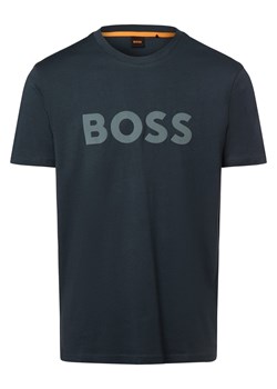 BOSS Orange T-shirt męski Mężczyźni Bawełna petrol nadruk ze sklepu vangraaf w kategorii T-shirty męskie - zdjęcie 165630880