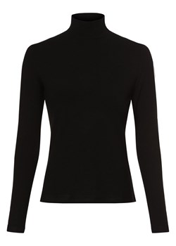 Marie Lund Damska koszulka z długim rękawem Kobiety wiskoza czarny jednolity ze sklepu vangraaf w kategorii Bluzki damskie - zdjęcie 165630911