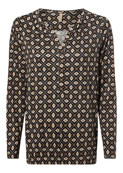 soyaconcept® Damska koszulka z długim rękawem Kobiety Bawełna czarny wzorzysty ze sklepu vangraaf w kategorii Bluzki damskie - zdjęcie 165630930