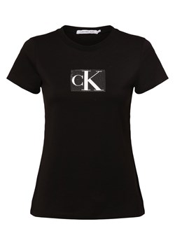 Calvin Klein Jeans T-shirt damski Kobiety Bawełna czarny nadruk ze sklepu vangraaf w kategorii Bluzki damskie - zdjęcie 165630951