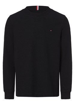 Tommy Hilfiger Męska koszulka z długim rękawem Mężczyźni granatowy jednolity ze sklepu vangraaf w kategorii T-shirty męskie - zdjęcie 165630954