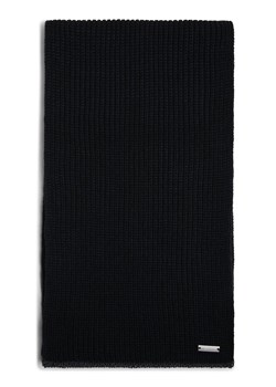 Nils Sundström Szalik męski Mężczyźni Sztuczne włókno czarny jednolity ze sklepu vangraaf w kategorii Szaliki męskie - zdjęcie 165631082
