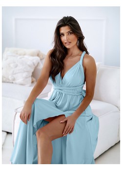 Sukienka maxi wiązana na wiele sposobów - ELSA - błękitna ze sklepu magmac.pl w kategorii Sukienki - zdjęcie 165653870