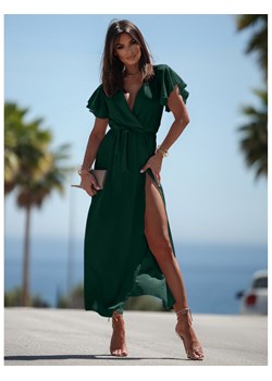 Elegancka sukienka maxi CAROLINE - butelkowa zieleń ze sklepu magmac.pl w kategorii Sukienki - zdjęcie 165654712