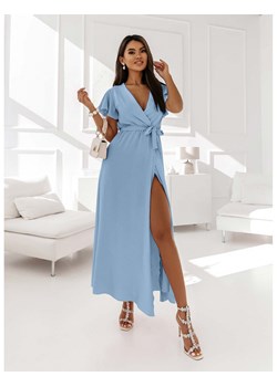 Elegancka sukienka maxi CAROLINE - błękitna ze sklepu magmac.pl w kategorii Sukienki - zdjęcie 165655034