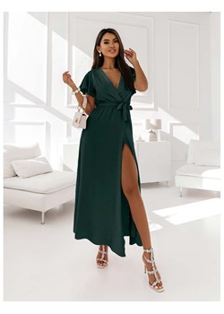 Elegancka sukienka maxi CAROLINE - butelkowa zieleń ze sklepu magmac.pl w kategorii Sukienki - zdjęcie 165655042