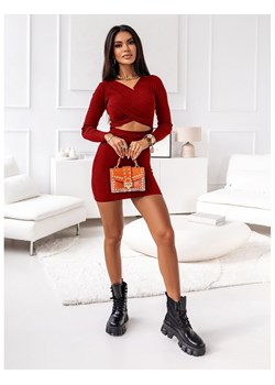Sukienka z wycięciem w talii JORDAN - czerwona ze sklepu magmac.pl w kategorii Sukienki - zdjęcie 165657182