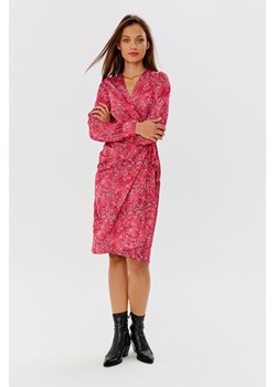 Sukienka wiązana Pink Rose, XS ze sklepu NAOKO w kategorii Sukienki - zdjęcie 165666700