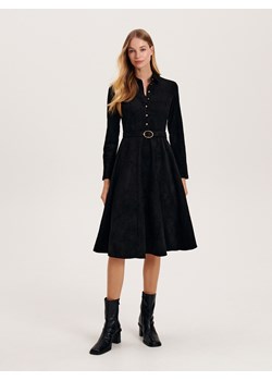 Reserved - Rozkloszowana sukienka midi - czarny ze sklepu Reserved w kategorii Sukienki - zdjęcie 165667134