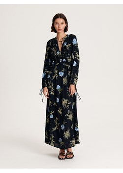 Reserved - Sukienka maxi z falbanami - czarny ze sklepu Reserved w kategorii Sukienki - zdjęcie 165667324