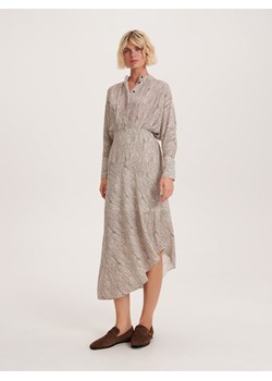 Reserved - Asymetryczna sukienka midi - wielobarwny ze sklepu Reserved w kategorii Sukienki - zdjęcie 165667342