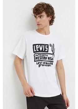 Levi&apos;s t-shirt męski kolor biały z nadrukiem ze sklepu ANSWEAR.com w kategorii T-shirty męskie - zdjęcie 165670282