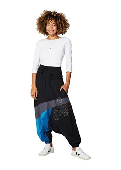 Aller Simplement Spodnie w kolorze czarno-niebieskim ze sklepu Limango Polska w kategorii Spodnie damskie - zdjęcie 165671594