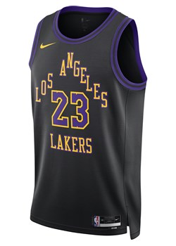 Koszulka męska Nike Dri-FIT NBA Swingman Lebron James Los Angeles Lakers City Edition 2023/24 - Czerń ze sklepu Nike poland w kategorii T-shirty męskie - zdjęcie 165677512