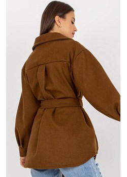Płaszcz damski brązowy EM-PL-2939.85, Kolor brązowy, Rozmiar one size, City donna ze sklepu Primodo w kategorii Płaszcze damskie - zdjęcie 165678863