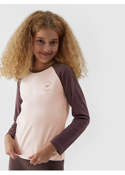 4F Koszulka w kolorze beżowo-brązowym ze sklepu Limango Polska w kategorii Bluzki dziewczęce - zdjęcie 165685304