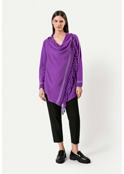 Fioletowy sweter bez zapięcia z zakładanym przodem ze sklepu Molton w kategorii Swetry damskie - zdjęcie 165687054
