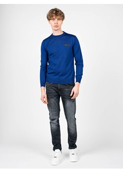 Plein Sport Sweter "Merino" | MPPS90181 | Mężczyzna | Niebieski ze sklepu ubierzsie.com w kategorii Swetry męskie - zdjęcie 165699904