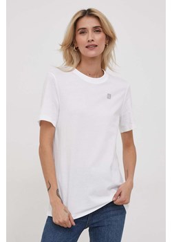 Calvin Klein Jeans t-shirt bawełniany damski kolor biały ze sklepu ANSWEAR.com w kategorii Bluzki damskie - zdjęcie 165706852