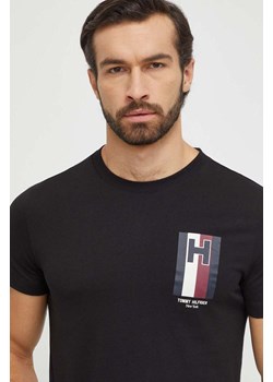 Tommy Hilfiger t-shirt bawełniany męski kolor czarny z nadrukiem ze sklepu ANSWEAR.com w kategorii T-shirty męskie - zdjęcie 165706912