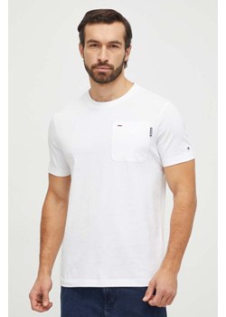 Tommy Hilfiger t-shirt bawełniany męski kolor biały gładki MW0MW33696 ze sklepu ANSWEAR.com w kategorii T-shirty męskie - zdjęcie 165706924