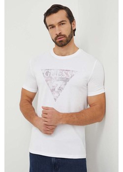 Guess t-shirt męski kolor biały z nadrukiem M4RI29 J1314 ze sklepu ANSWEAR.com w kategorii T-shirty męskie - zdjęcie 165706952