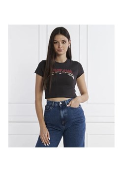 Tommy Jeans T-shirt WASHED TJ ROCK | Cropped Fit ze sklepu Gomez Fashion Store w kategorii Bluzki damskie - zdjęcie 165707240