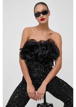Bardot top kolor czarny gładka ze sklepu ANSWEAR.com w kategorii Bluzki damskie - zdjęcie 165710034