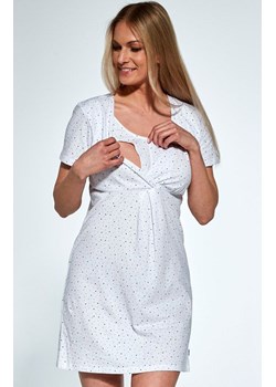 Koszula nocna do karmienia ciążowa 693/370 Agnes, Kolor biały-wzór, Rozmiar L, Cornette ze sklepu Primodo w kategorii Bielizna ciążowa - zdjęcie 165714783